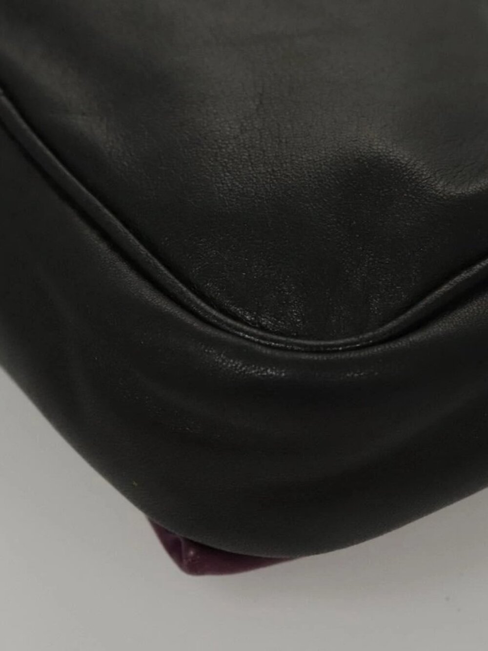 PRADA ribbon Shoulder Bag Leather Purple Gold - Picture 5 of 16